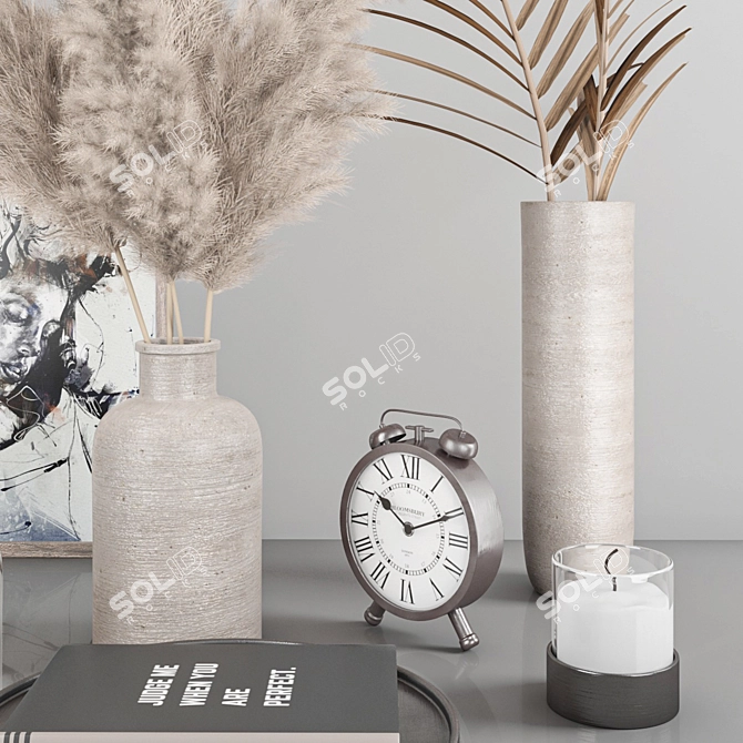 Pampas Paradise: Decorative Set 3D model image 3