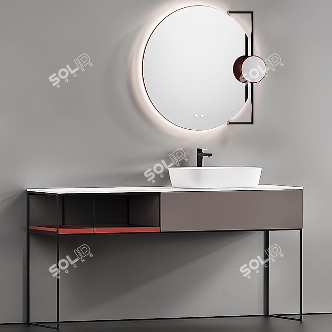 Fiora SEN Grigio Londra Elegant Vanity 3D model image 2