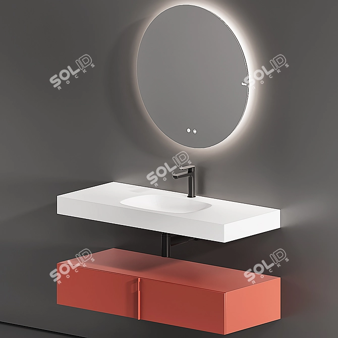 Fiora SEN Bronze Wall Cabinet 3D model image 2