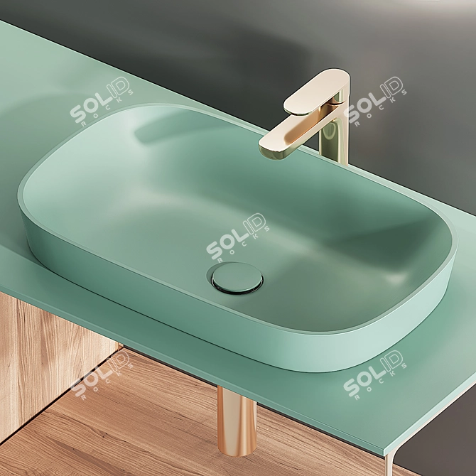 FIORA Sen 4 - Olmo Mercurio - Stylish Bathroom Vanity 3D model image 3