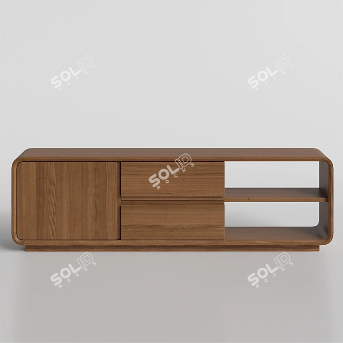 Modern TV Stand: 200x60x40 cm 3D model image 2