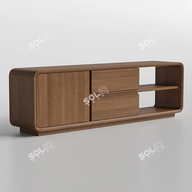 Modern TV Stand: 200x60x40 cm 3D model image 3