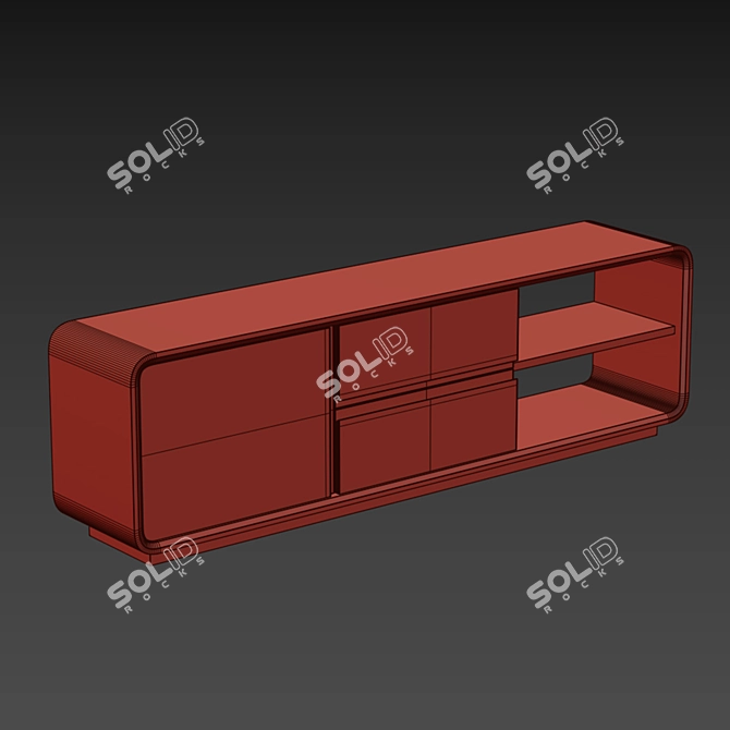 Modern TV Stand: 200x60x40 cm 3D model image 4