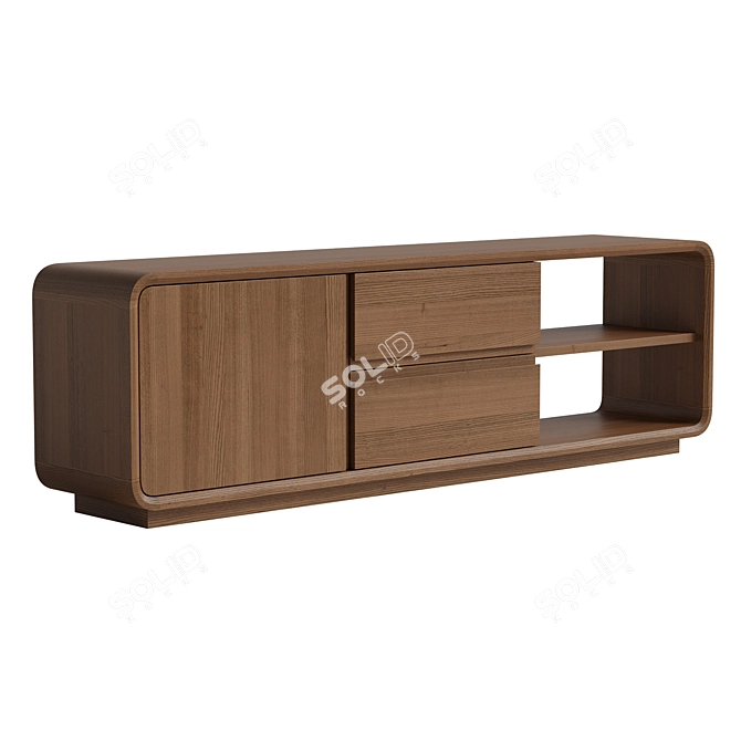 Modern TV Stand: 200x60x40 cm 3D model image 9