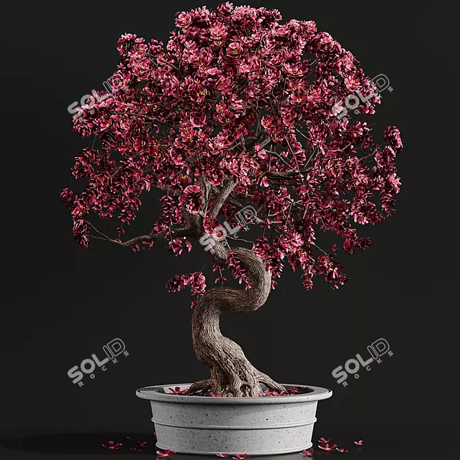 Artificial Bonsai Plant: Exquisite Foliage 3D model image 1