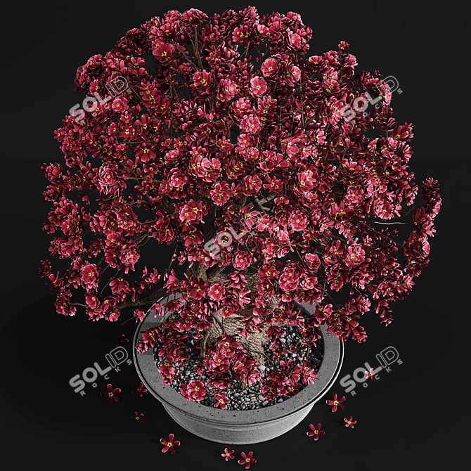 Artificial Bonsai Plant: Exquisite Foliage 3D model image 2