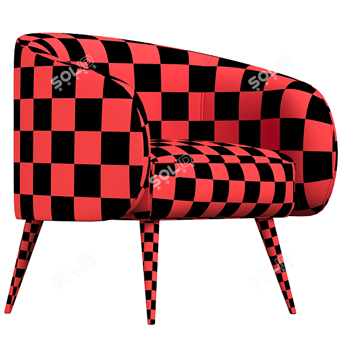 Yoisho Modern Armchair 3D model image 4