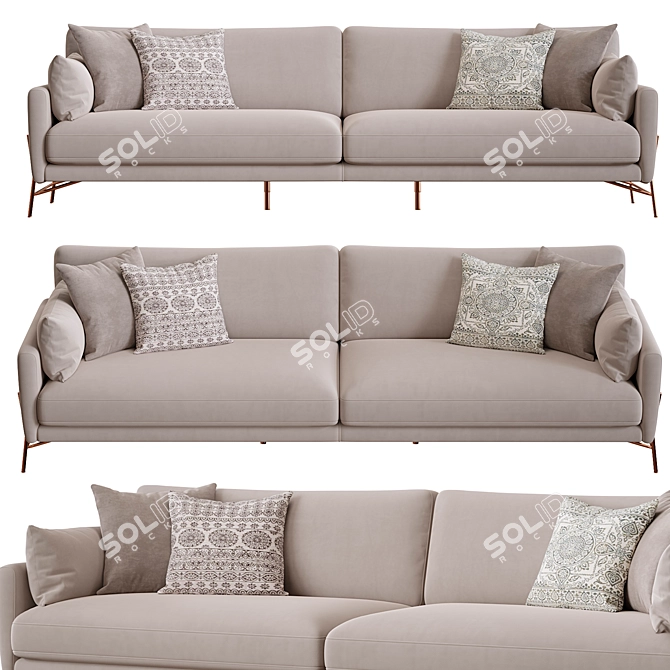 Sleek and Stylish Le Marais Sofa 3D model image 2