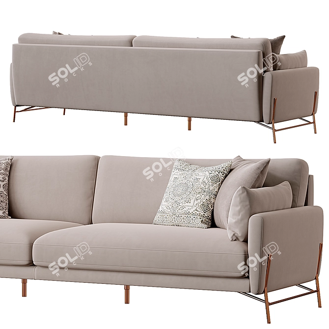 Sleek and Stylish Le Marais Sofa 3D model image 3