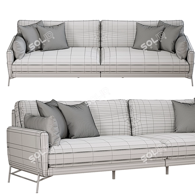 Sleek and Stylish Le Marais Sofa 3D model image 4