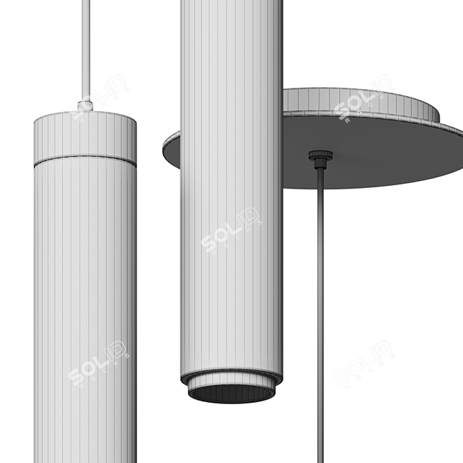 Sleek Elegance: Piega LED Pendant 3D model image 3