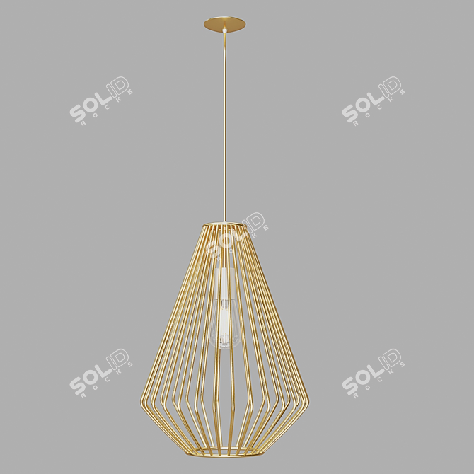 Minimalist Geometric Pendant Light 3D model image 2