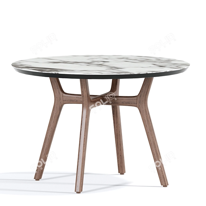 Classic Saarinen Dining Table Chair 3D model image 4
