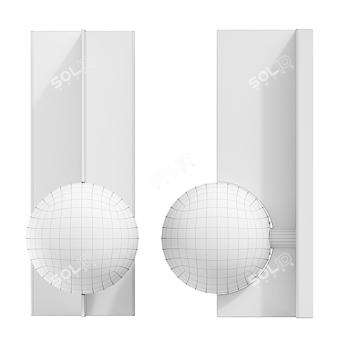 Minimalist Orb Wall Light 3D model image 4