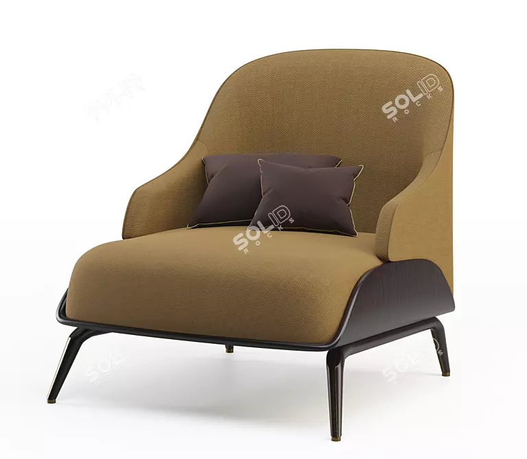 Elegant Brigid Armchair 3D model image 4