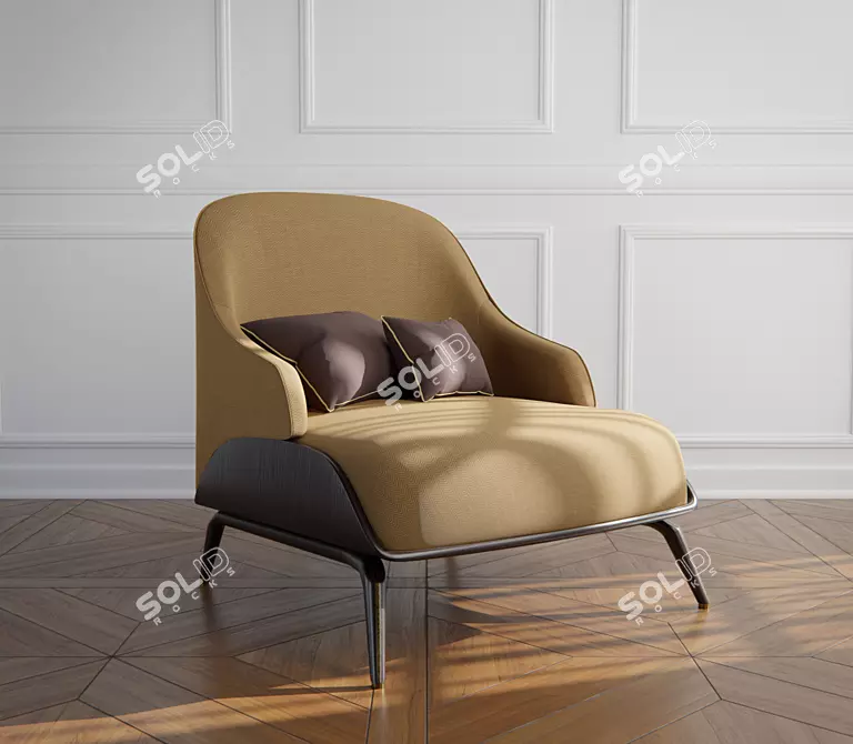 Elegant Brigid Armchair 3D model image 7