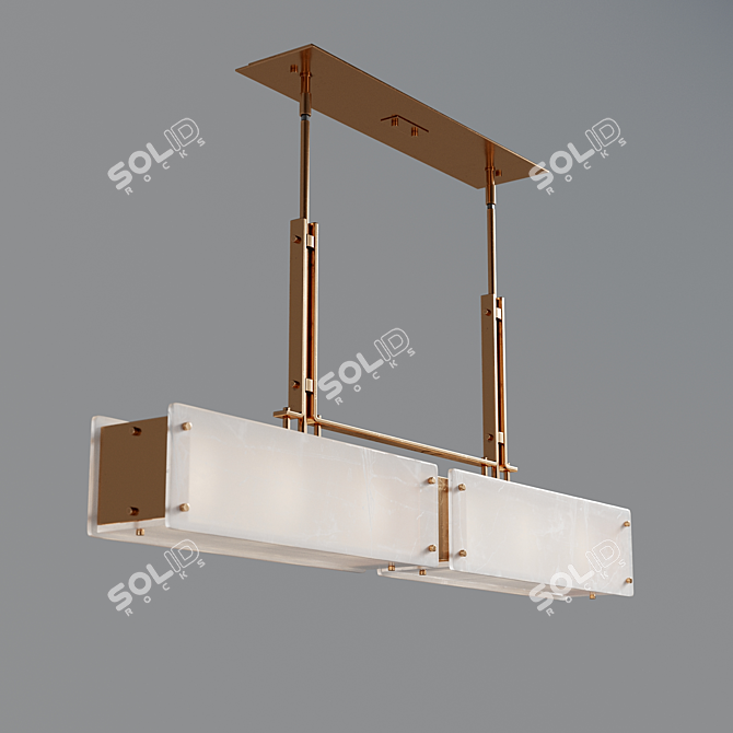 Urban Loft Trestle Linear Suspension 3D model image 2