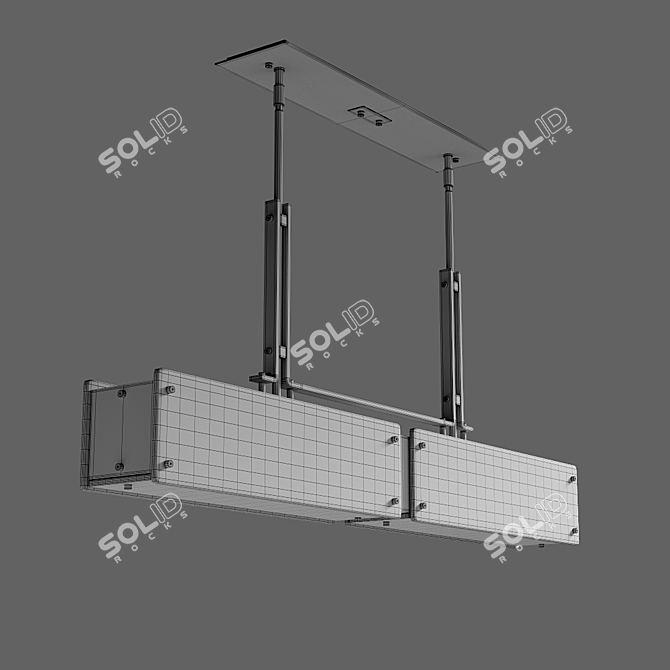 Urban Loft Trestle Linear Suspension 3D model image 3