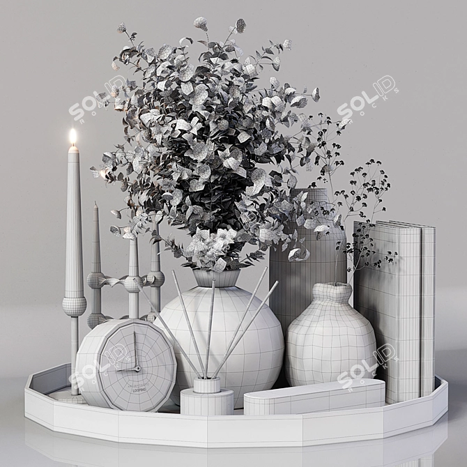 Elegant Decor Set 028: High-Quality, Detailed 3D model image 6