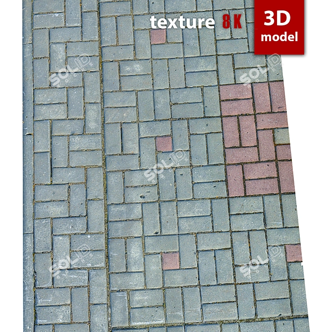 High-Quality Paving Stone: Detailed Model 3D model image 4