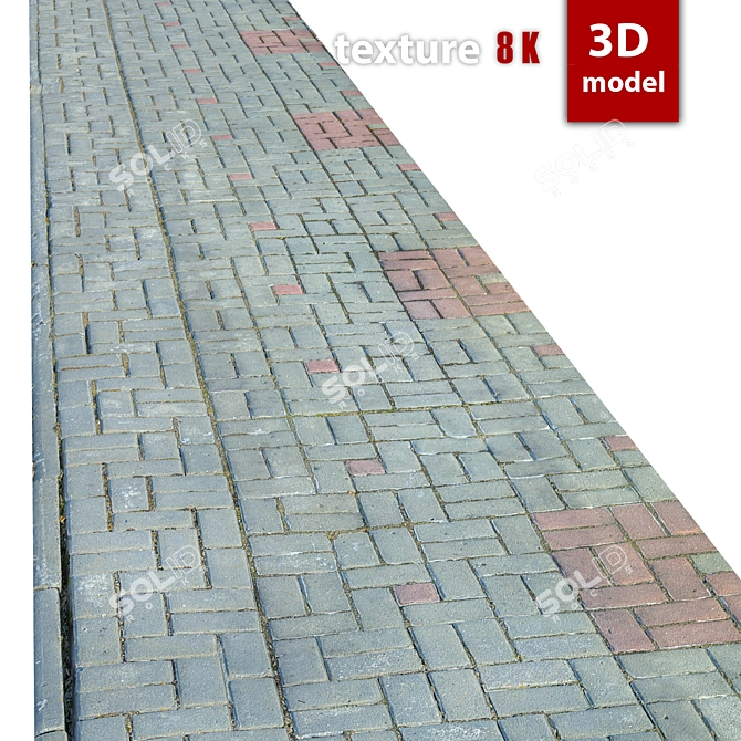 High-Quality Paving Stone: Detailed Model 3D model image 5