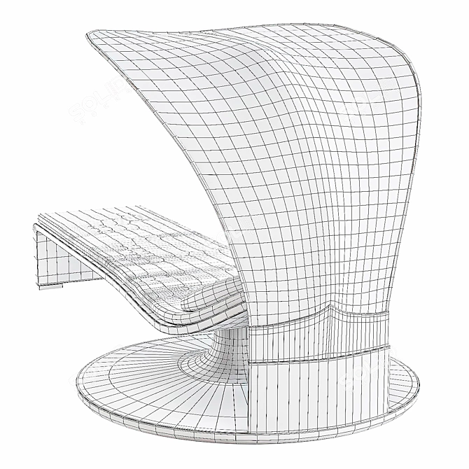 Dedon Summer Cloud Folding Beach Chair 3D model image 7
