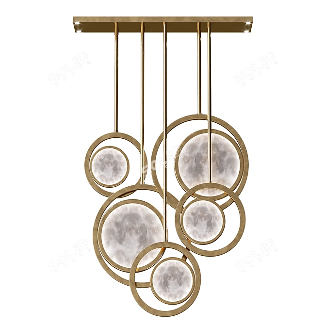  Celestial Moonlight Chandelier 3D model image 1