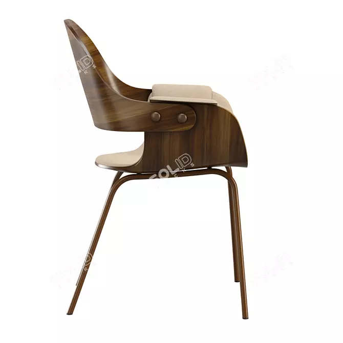 Showtime: Elegant Designer Chair 3D model image 4