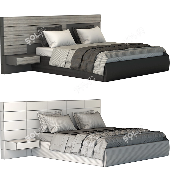 2015 Bed: Vray Render, 3Ds Max 2015 3D model image 2