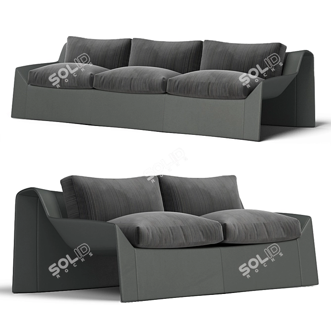 Sleek Bugatti Chiron Sofa: Luxury & Comfort 3D model image 1