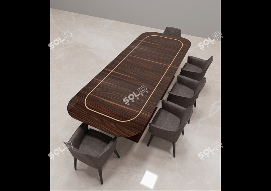 Modelling Blender 2.9 Dining Table 3D model image 1