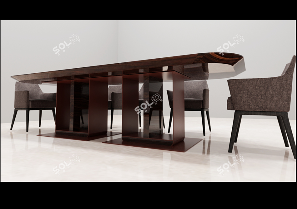 Modelling Blender 2.9 Dining Table 3D model image 4