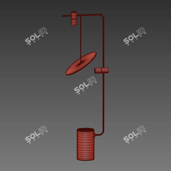 Modern Minimalist Floor Lamp 3D model image 2