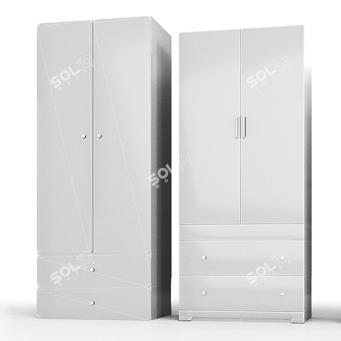 Compact Industrial Wardrobe | Minh Tri 3D model image 3