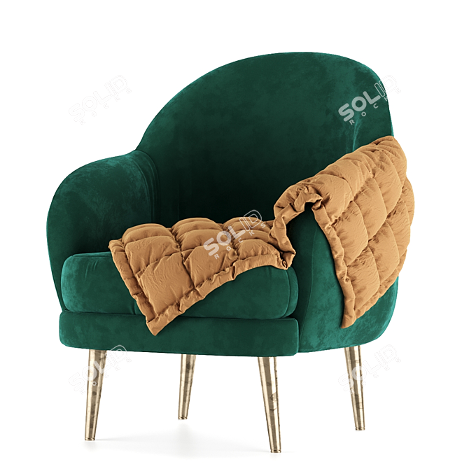 Cozy Retreat Armchair 3D model image 1