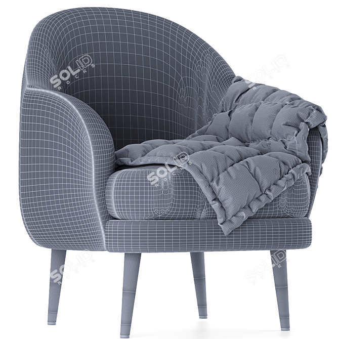 Cozy Retreat Armchair 3D model image 4