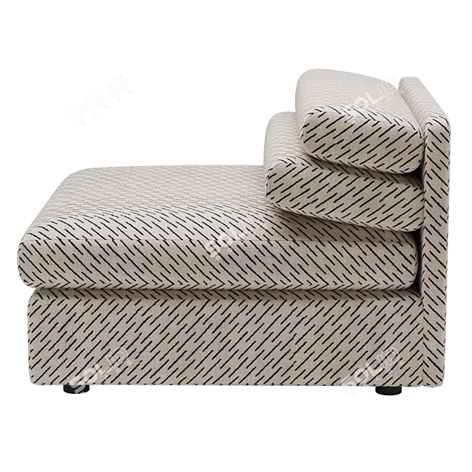 Sleek Modernistic Parallet Chair 3D model image 2