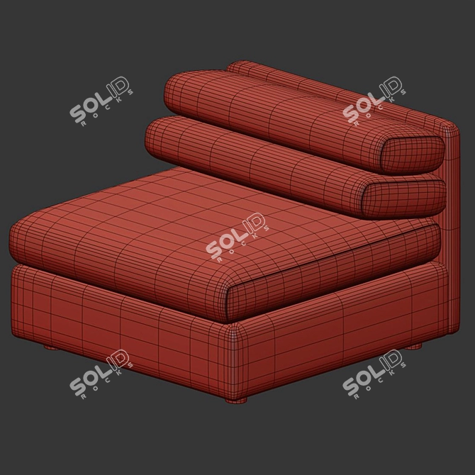 Sleek Modernistic Parallet Chair 3D model image 3