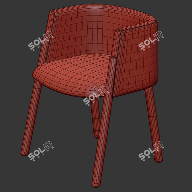 Modern Kelly Wearstler Acero Dining Chair 3D model image 4