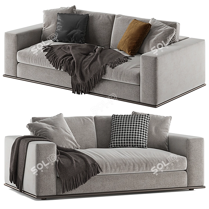 Minotti Hamilton 2-Seat Sofa 3D model image 1