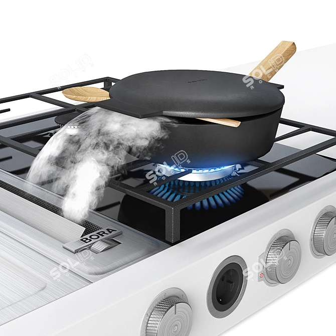 Title: Bora Pro: Versatile Professional Kitchen Appliance 3D model image 2