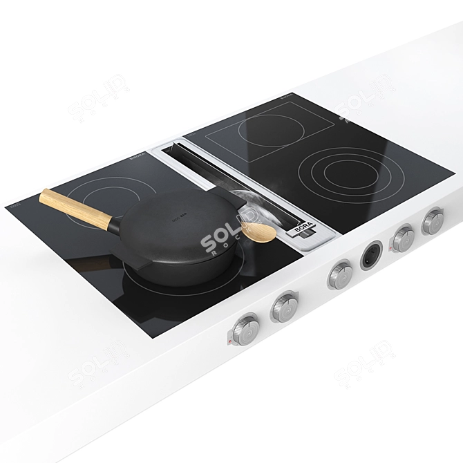 Title: Bora Pro: Versatile Professional Kitchen Appliance 3D model image 3