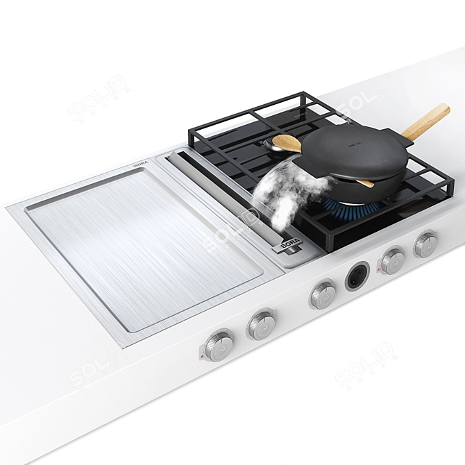 Title: Bora Pro: Versatile Professional Kitchen Appliance 3D model image 4