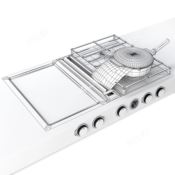 Title: Bora Pro: Versatile Professional Kitchen Appliance 3D model image 5