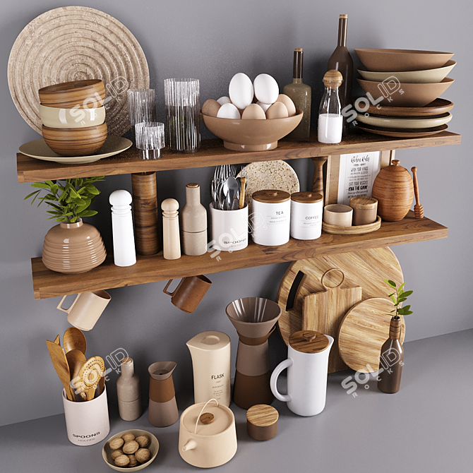 Essential Kitchen Tools &: Accessories 3D model image 2