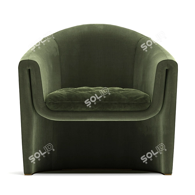 Sleek Italian Armchair: B&B Italia 3D model image 2