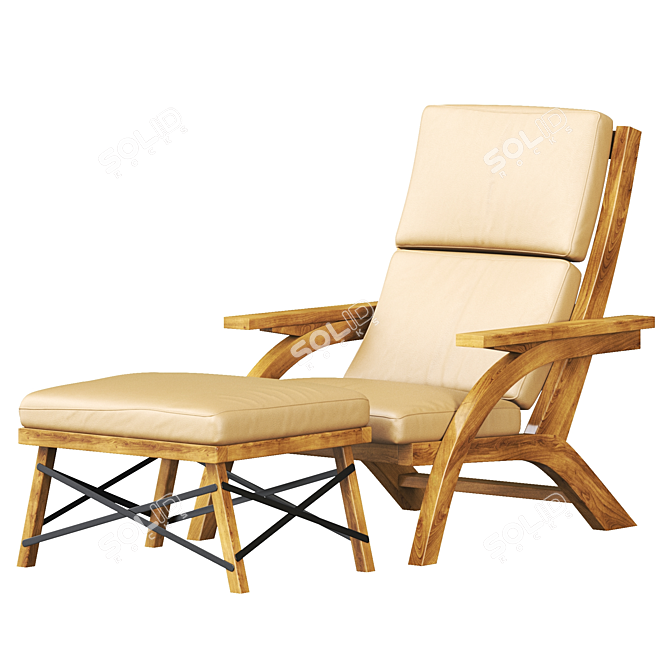 Brooks Armchair 2015: Stylish and Functional 3D model image 3
