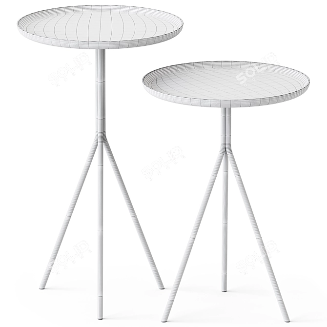 Duo Bliss Side Tables by Vibieffe 3D model image 3