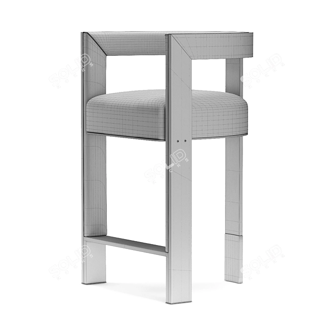 Sleek Brooklyn Bar Chair 3D model image 3