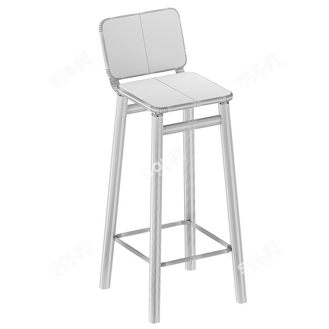 Urban Loft Style Bar Stool 3D model image 3